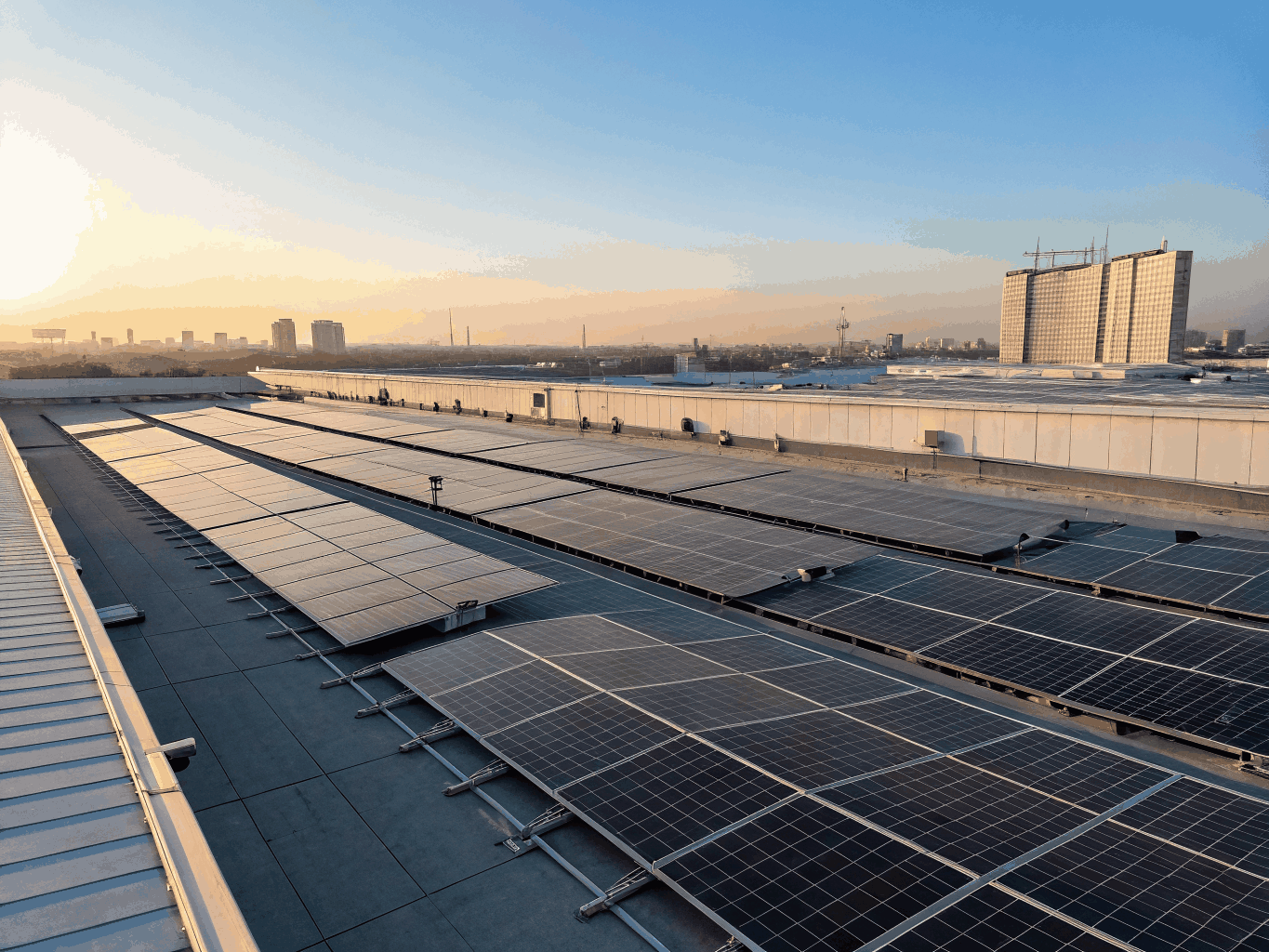 Paneles solares térmicos instalados en cubierta